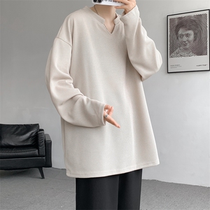 8XL-M长袖打底衫T恤V领针织体恤麦穗条卫衣加肥加大码TX3102特P35图片