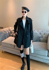 一手长大气收腰风衣，女装风衣，YO\VLF雅洛菲