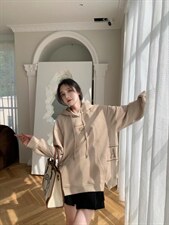 冬季新款加绒卫衣，女装卫衣/绒衫，卡希妮(5F)