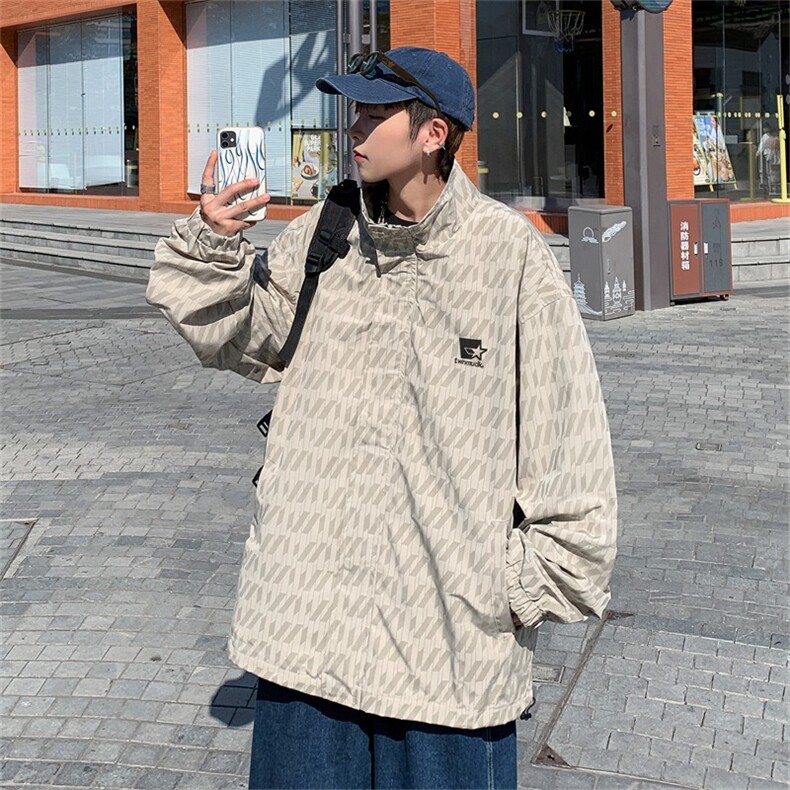 2024春秋痞帅外套男ins高街潮牌港风韩版潮流宽松夹克W12/P58,男装夹克,星座506