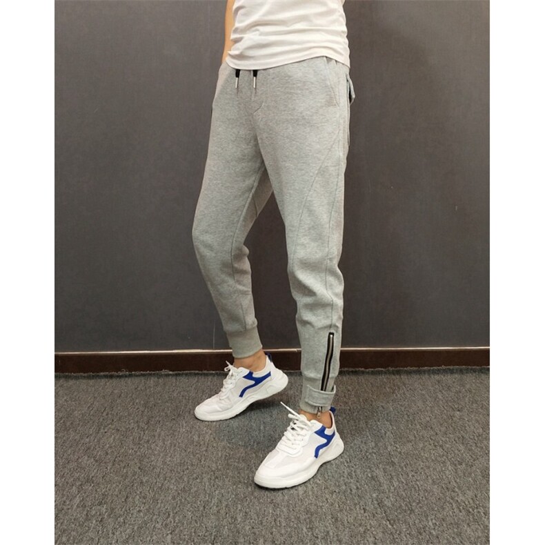 1506-1/JK011/P46男士休闲裤拉链小脚韩版潮流修身工装裤哈伦长裤,男装工装外套,星座1506-1