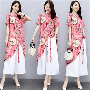 2021夏季新款大码女装简约个性时尚优雅气质宽松舒适中国风上衣,女装职业装,缘衣格