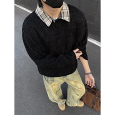 YK86135-P30加绒P35聚酯纤维秋冬季美式复古加绒长袖，男装卫衣，电商A086-1