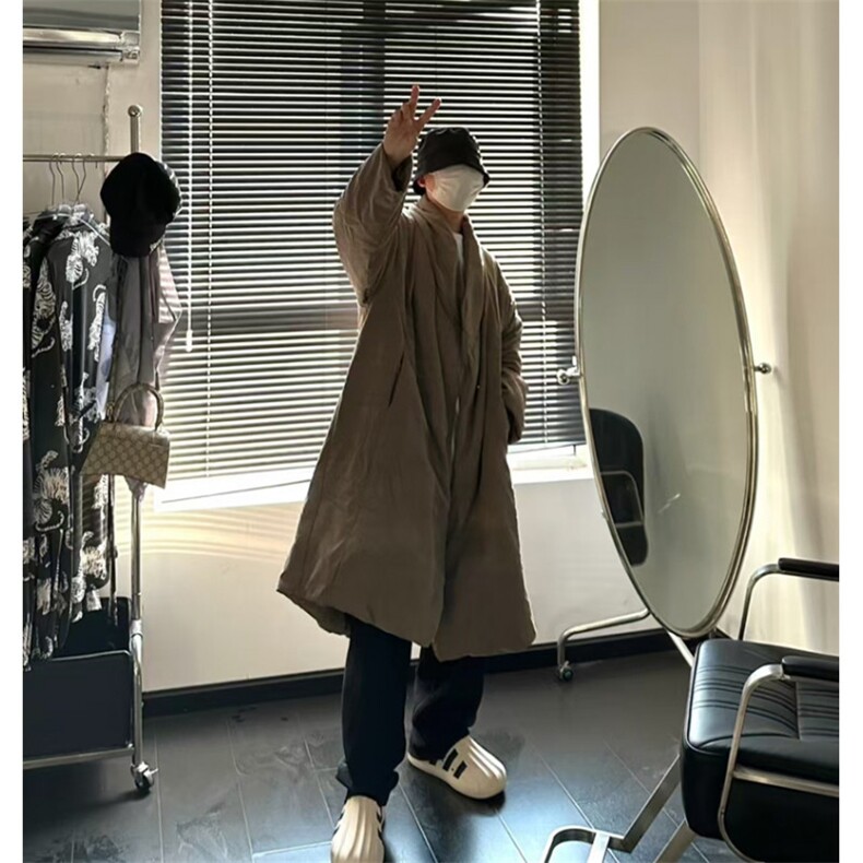 MH03-P145韩系慵懒风长款绒面棉服加厚保暖棉衣外套男,男装棉衣,星座1501-3