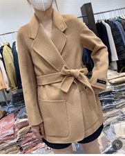 2021秋季新款时尚简约大方百搭双口袋系腰带百分百羊毛双面呢，其它，L·H·X