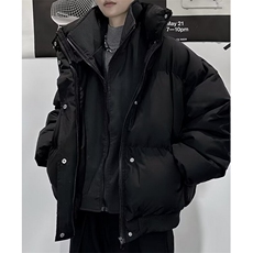 新款韩版假两件棉服男痞帅黑色加绒加厚立领棉衣休闲外套MC440，男装棉衣，星座1116A（原606A-3）
