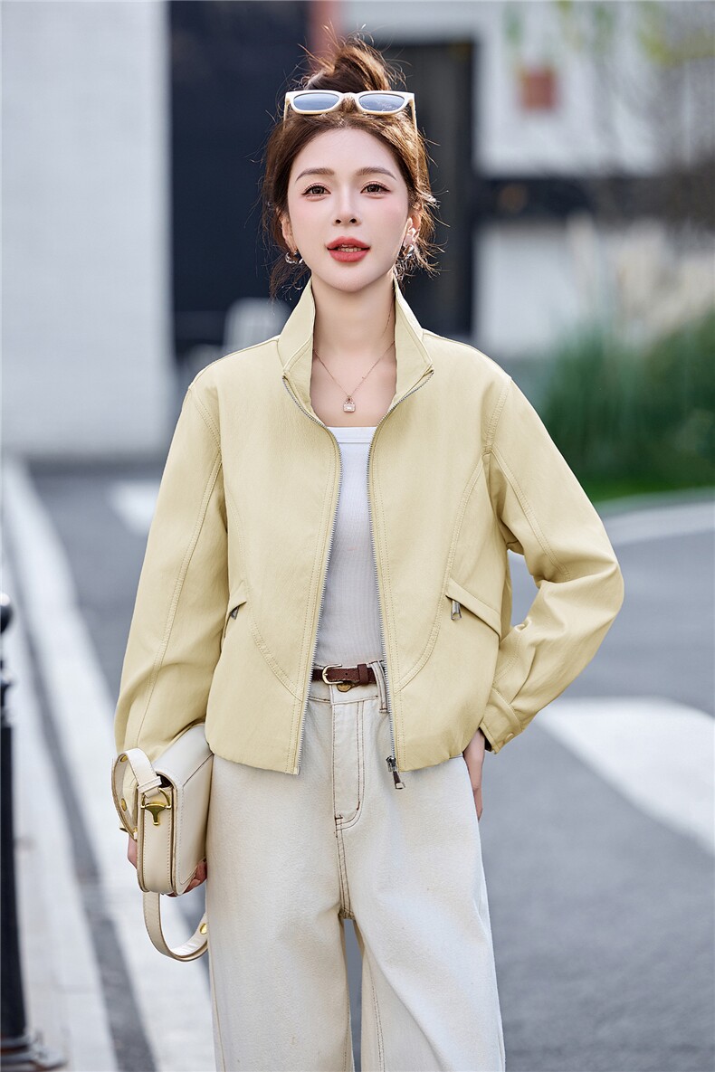 BAO皮衣外套女2026新款今年流行洋气减龄春季显高显瘦短款小个子,女装皮衣,江南女神