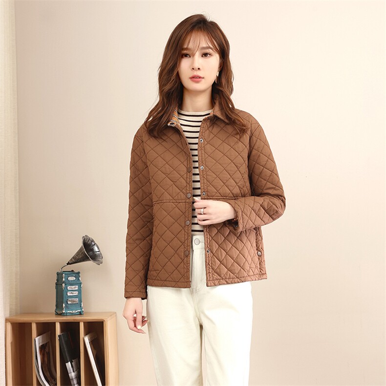 2022冬装新款菱形棉衣，女装棉衣/棉服，小林双子