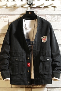 男士外套春春季新款牛仔衣男棒球服夹克衫韩版休闲修身潮8169-P80图片
