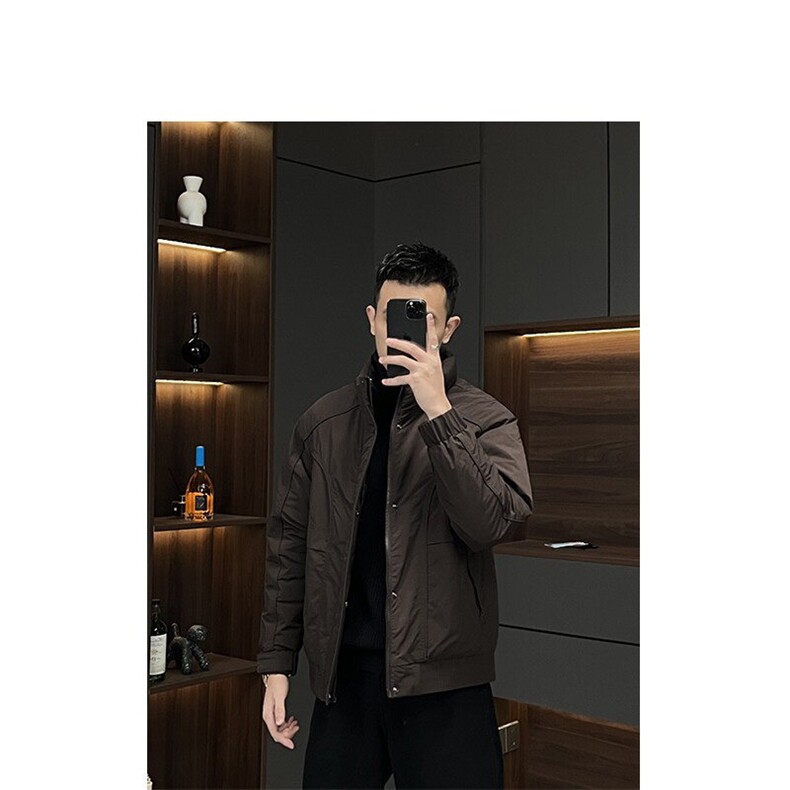 羽绒服时尚立领外套廓形设计款合身加厚保暖夹克上衣yrf089-TP185,男装夹克,电商A089-1