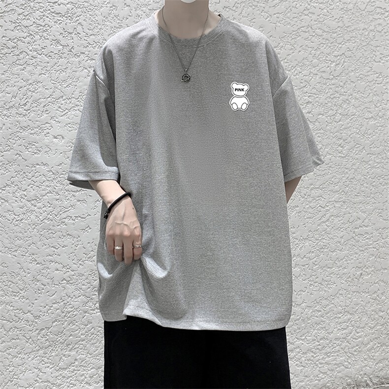 华夫格t恤男短袖男大码五分袖大皂风HT73292-P22,男装T恤,电商A040