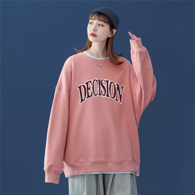 春季小众衣服2024年新款韩版字母宽松显瘦长袖卫衣W167P30控48,男装卫衣,A247A