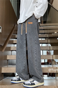 2024春季新款美式复古水洗牛仔裤宽松直筒裤子B315-K5550-P45控58图片