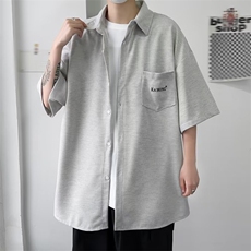 纯色日系百搭衬衫新款标准潮流原宿ins青春流行310B-12230-P30，男装衬衫，星座310B-1