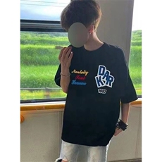 万针全刺绣工艺抖音得物高品质260克重磅纯棉双纱美式高街短袖T恤，男装T恤，电商A486