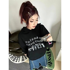 C376-P55美式复古人像印花卫衣秋冬宽松长袖卫衣上衣男女款潮，男装卫衣，星座617A-2