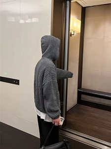 预售款 已下单~重磅连帽针织开衫男女同款毛衣外套~MY2592批80图片