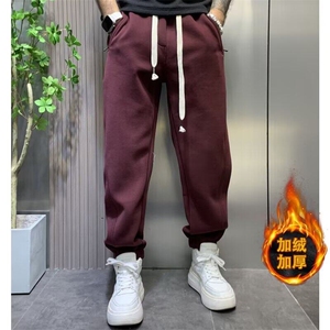 非品牌常规束脚休闲裤宽松型潮流卫裤时尚百搭春款男裤长裤中弹图片