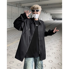 男装衬衫24春季小众金属设计衬衫韩版长袖衬衣XZ514-2-202417-P78，男装衬衫，星座514-2(原B239)