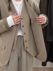 假两件外套西装控，女装西装，Young