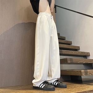 2025春季新款垂感休闲裤男宽松直筒九分裤纯色百搭K227P50图片
