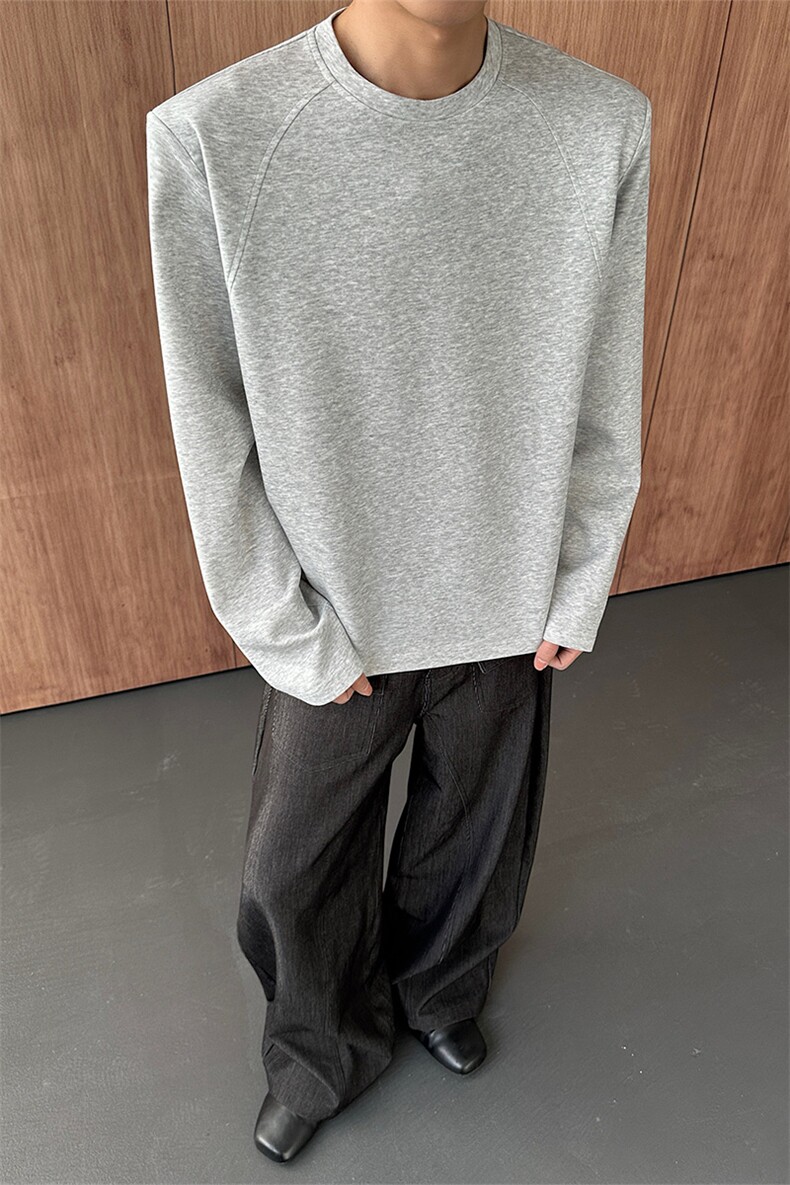 春季新款拼接长袖T恤宽松潮流解构圆领款男女C64120-TP16不,男装T恤,电商A102