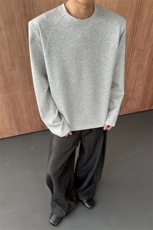 春季新款拼接长袖T恤宽松潮流解构圆领款男女C64120-TP16不，男装T恤，电商A102