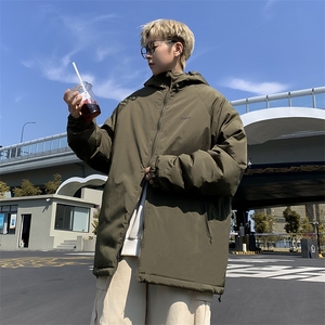 美式高街pu皮棉服男冬季痞帅宽松面包服外套潮牌设计感棉衣图片
