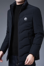 冬季新款羽绒服中年男士立领常规厚款90%羽绒外套KCN20822-5-P235，男装羽绒服，电商B212（原钱塘6029）