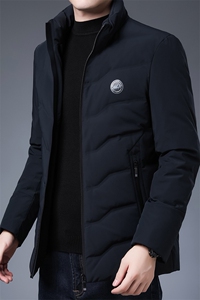 冬季新款羽绒服中年男士立领常规厚款90%羽绒外套KCN20822-5-P235图片