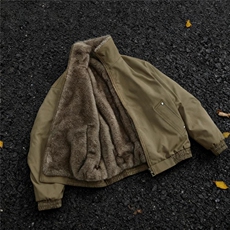 银蓝狐双面穿座山雕棉服男款冬季加绒加厚棉衣外套牛津布立领棉袄，男装棉衣，星座205-3