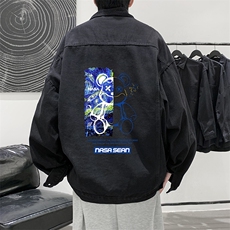 牛仔夹克男大码牛仔外套男茄克NJ77290-P60，男装夹克，电商A040