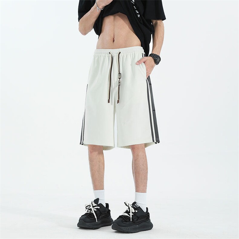 夏季拼色抽绳短裤男夏季设计宽松休闲潮流百搭短裤DK1028 P-25图片