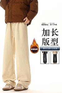 灯芯绒裤子男冬季加绒高个子直筒拖地裤KZ089加长-KZ089加长加绒图片