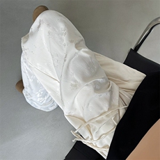 新中式提花缎面凉凉裤大码M-8XL醋酸冰丝裤子盘扣阔腿裤KZ1965P58，男装休闲裤，电商B238