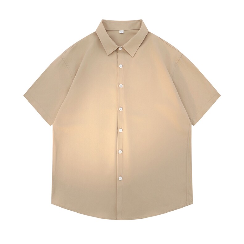 光板得物\唯品\抖音二开夏季纯色百搭短袖衬衣衬衫S25特批P28,男装T恤,电商A247B