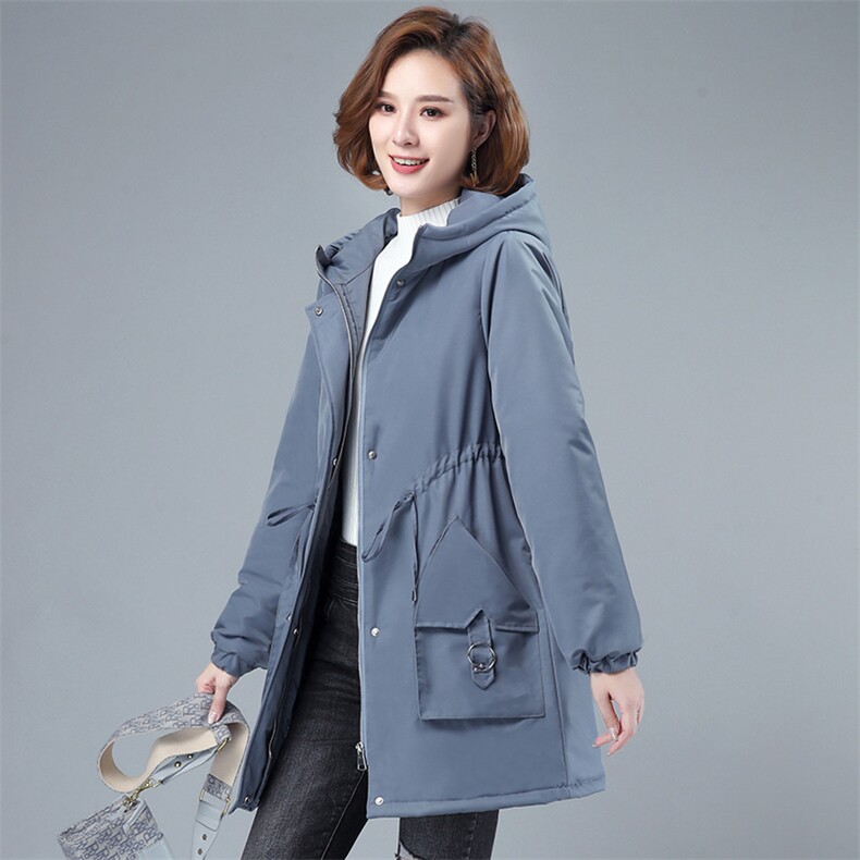棉衣女中长款加厚羽绒棉服女韩版冬季外套女士棉袄夹棉外套,女装棉衣/棉服,曼沙奕珂