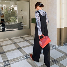 休闲气质背带裤套装女夏2025新款韩系减龄大方得体穿搭爆款两件套，女装套装/套裙，2C169
