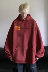 2026秋季新款港风趣味印花麂皮绒宽松上衣卫衣JK23530特批45控78，男装卫衣，星座605(原A050)