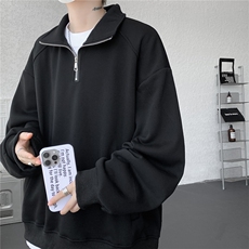 现货DSA059-WY10171-特p46控78立领半拉链大码百搭卫衣，男装卫衣，电商A059