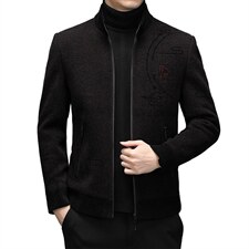 羊毛呢子外套男士宽松立领休闲呢料夹克上衣潮流休闲ZG2801-P295图片