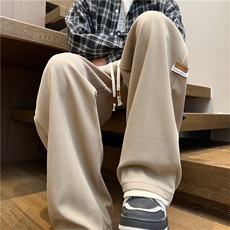 K2485批45控68假两件裤子男秋季新款肌理感长裤百搭休闲裤男裤子，男装休闲裤，电商D229A
