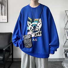 华夫格卫衣圆领卫衣男大码长袖t恤男外套HW76275-P30，男装卫衣，电商A040