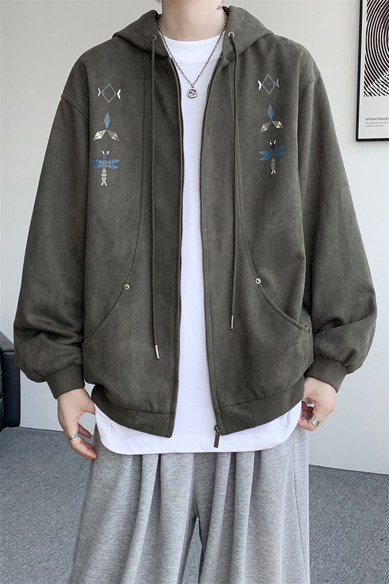 8XL-M特大码秋冬机能夹克外套冲锋衣百搭潮休闲宽松户外WY24P78,男装夹克,电商D206-1