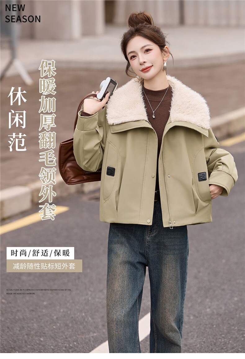 2025年流行时尚简约大气派克服冬季,女装棉衣/棉服,涵亦佰惠