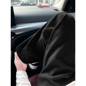 重磅420g呢料美式高街人字纹男大码阔腿裤休闲裤K24078-特P40控78图片