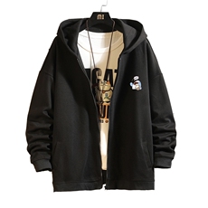 KS21239-P38连帽开衫卫衣男运动外套大码班服砖墙，男装卫衣，电商A040A