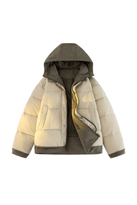 白底冬季加绒加厚假两件连帽男士防水保暖棉服A406 MY8829 P108图片