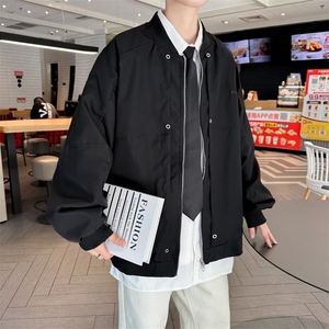 双面穿秋季外套男韩版潮流宽松帅气棒球服飞行员夹克MK96-P76图片