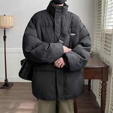 W8209P120控158美拉德肌理感新面料宽松压皱休闲棉服羽绒棉衣，男装棉衣，电商B205